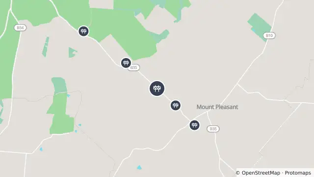 Map of Tree Pruning — Cricks Mill Road, Mount Pleasant and nearby items