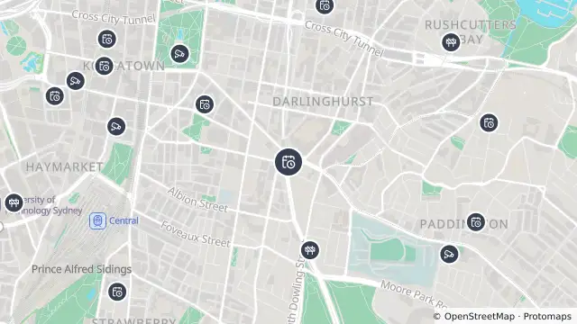 Map of Planned Power Outage — Surry Hills and nearby items