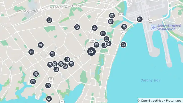 Map of Princes Highway (Kogarah) and nearby items