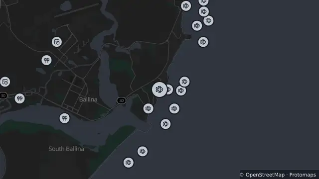 Map of Drone Surveillance Location — Shelly Beach and nearby items