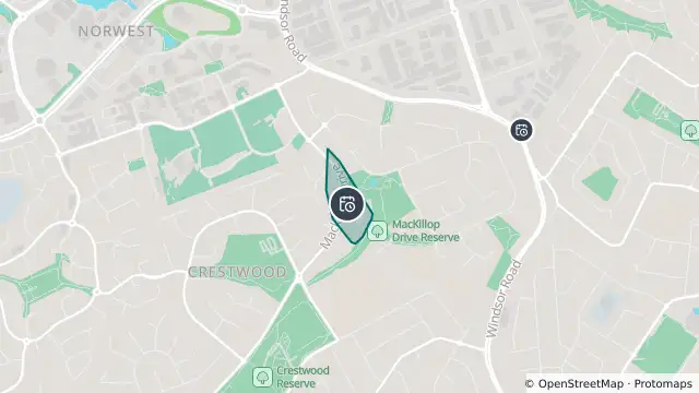 Map of Planned Power Outage — Baulkham Hills and nearby items