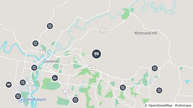 Map of Scheduled Roadwork — Howards Grass Road, Lismore Heights and nearby items