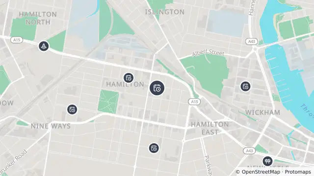 Map of Planned Power Outage — Hamilton and nearby items