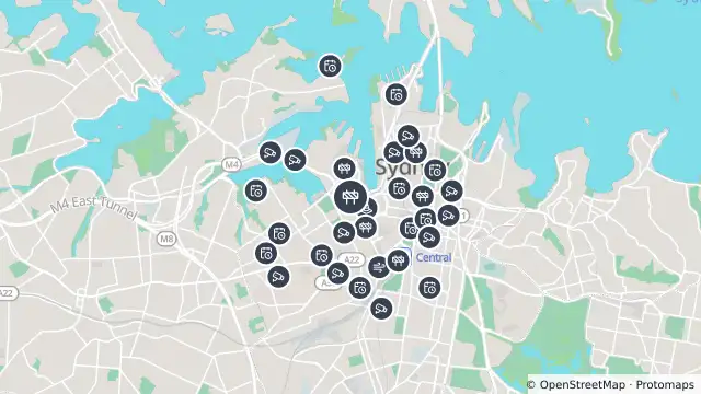 Map of Scheduled Roadwork Crane Movement — Harris Street, Ultimo and nearby items