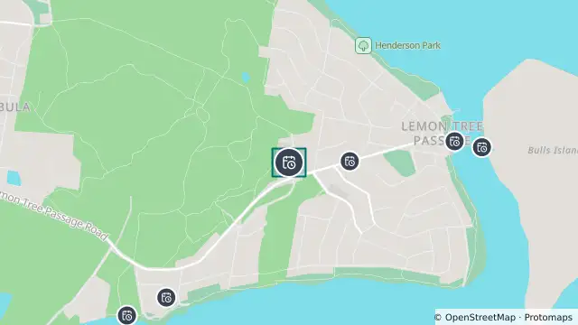 Map of Planned Power Outage — Lemon Tree Passage and nearby items
