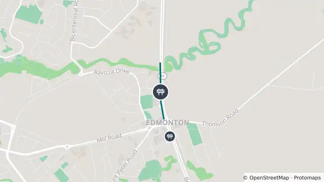 Map of Roadworks — Bruce Highway — Bentley Park / Edmonton and nearby items