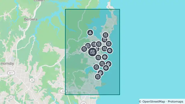 Map of Planned Power Outage — Avalon Beach, Frenchs Forest and nearby items