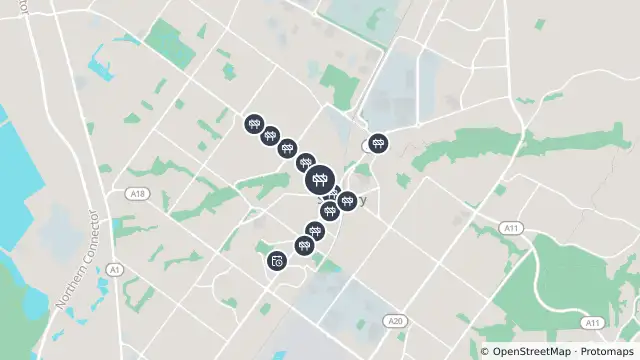Map of Footpath Maintenance/Repairs — Waterloo Corner Road, Salisbury and nearby items
