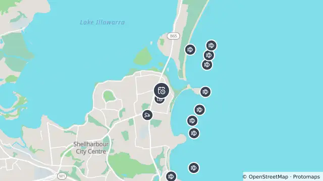 Map of Planned Power Outage — Lake Illawarra and nearby items