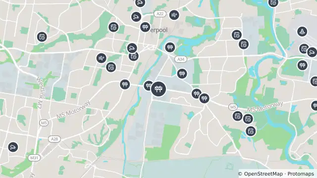 Map of Scheduled Roadwork Maintenance — M5 Motorway Westbound Off-Ramp, Moorebank and nearby items