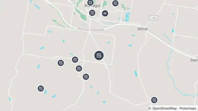 Map of Planned Power Outage — Warragul and nearby items
