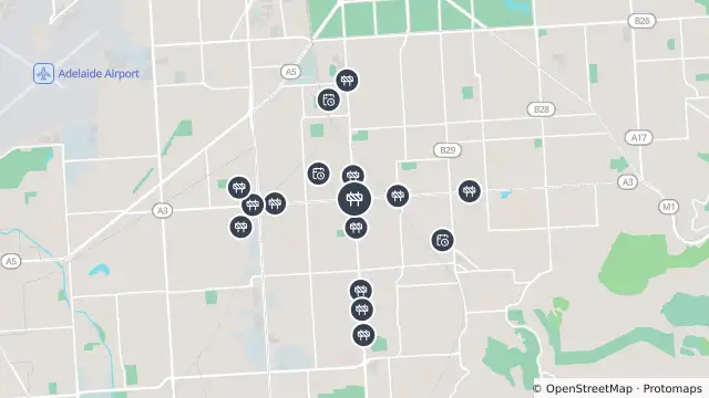 Map of Installation Of Banners On Flag Poles — Goodwood Road, Kings Park and nearby items