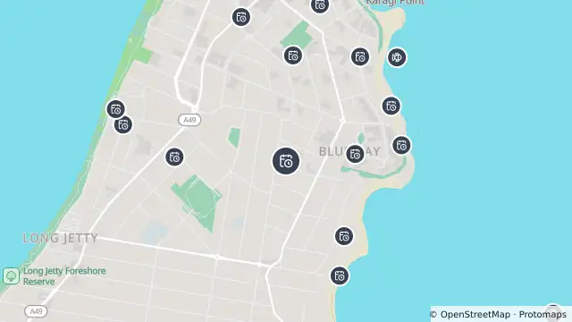 Map of Planned Power Outage — Blue Bay and nearby items