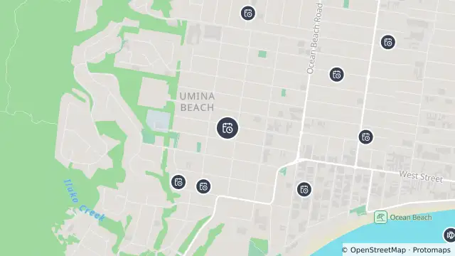 Map of Planned Power Outage — Umina Beach and nearby items