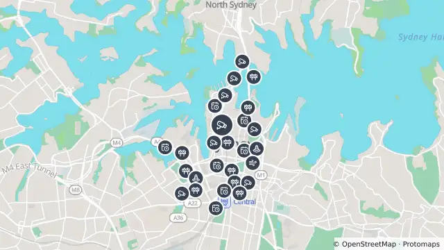 Map of York St And Margaret St (Sydney) and nearby items