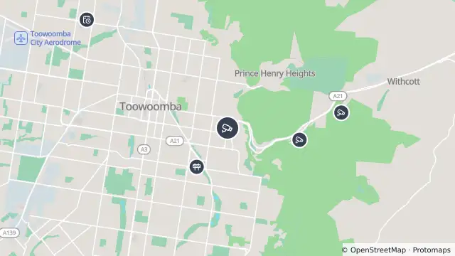 Map of Toowoomba - Top Of Range - South and nearby items
