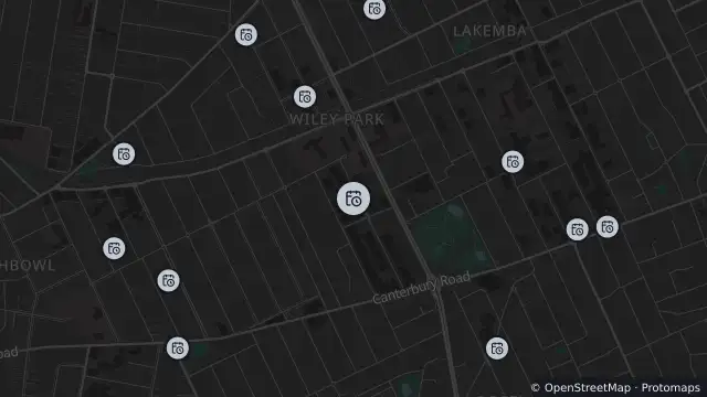 Map of Planned Power Outage — Wiley Park and nearby items