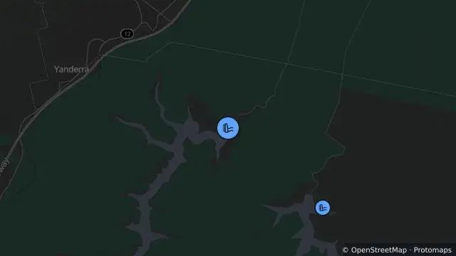 Map of Nepean Dam and nearby items