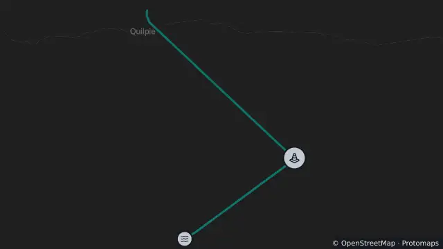 Map of Hazard — Old Charleville Road / Napoleon Road / Quilpie Thargomindah Road / Old Charleville Road — Adavale / Quilpie and nearby items