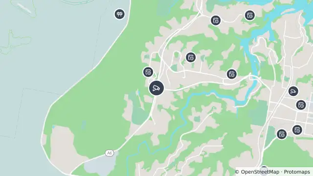 Map of New Illawarra Road (Bangor Bypass) and nearby items