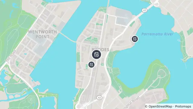Map of Planned Power Outage — Rhodes and nearby items