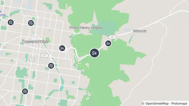 Map of Toowoomba - Range Saddle - East and nearby items