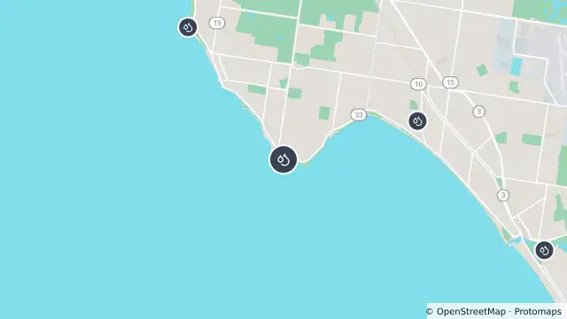 Map of Beaumaris and nearby items