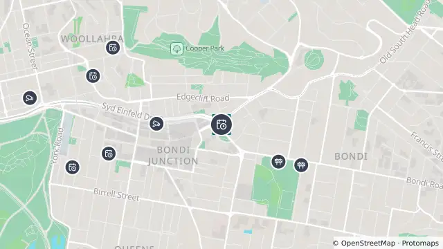 Map of Planned Power Outage — Bondi Junction and nearby items