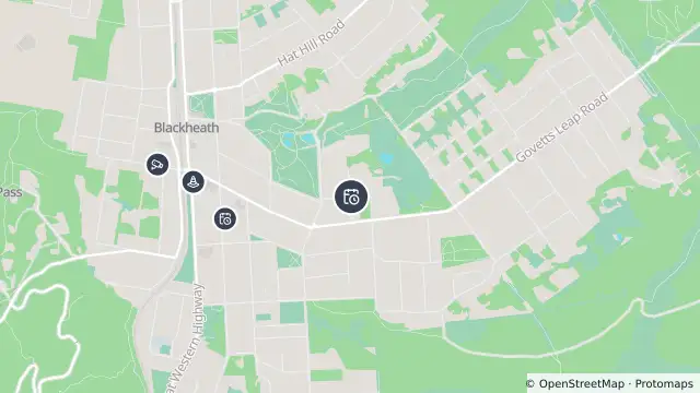 Map of Planned Power Outage — Blackheath and nearby items