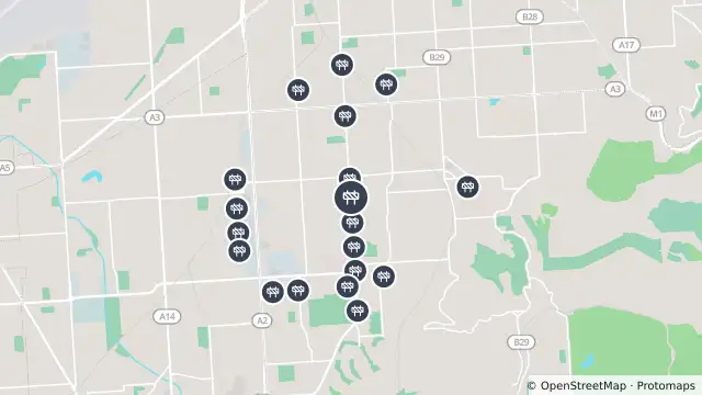 Map of Mowing — Goodwood Road, Daw Park and nearby items