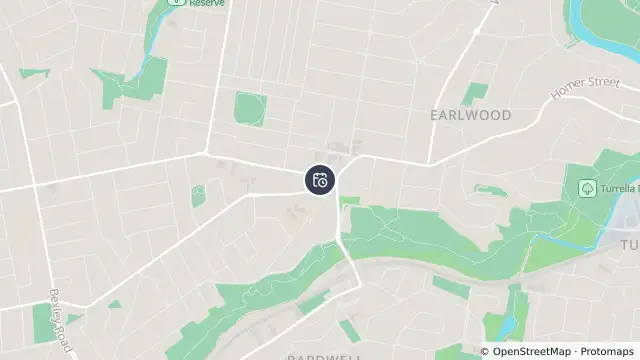 Map of Planned Power Outage — Earlwood and nearby items