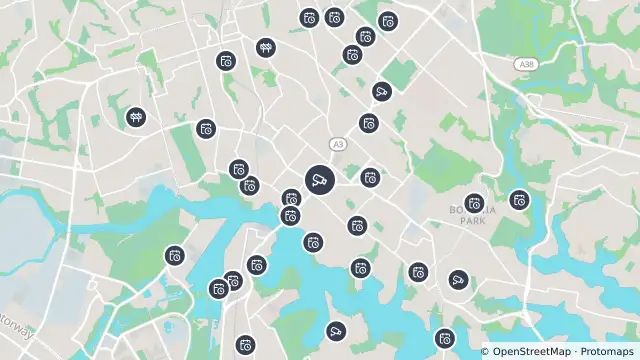 Map of Devlin Street (Ryde) and nearby items
