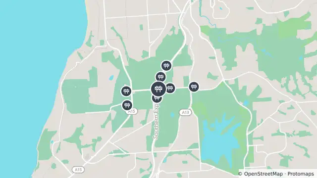 Map of Majors Rd Interchange - Construction Works — Southern Expressway, O'halloran Hill and nearby items