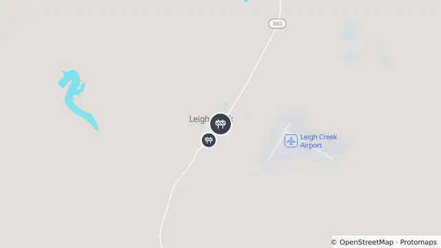 Map of Asphalt Works — The Outback Highway, Leigh Creek and nearby items