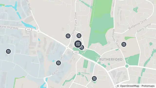 Map of Planned Power Outage — Rutherford and nearby items