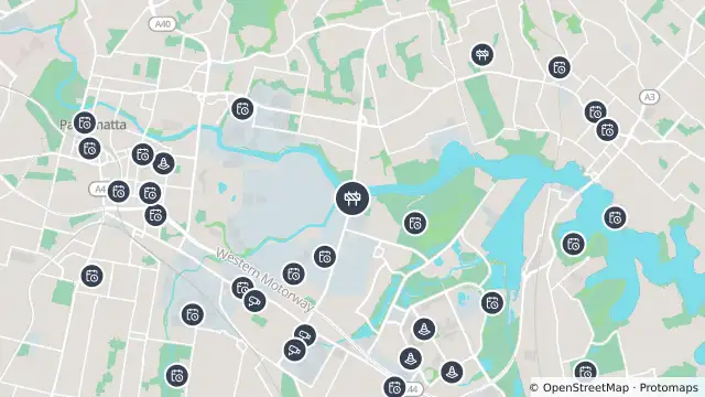 Map of Scheduled Roadwork Resurfacing — Silverwater Road, Silverwater To Ermington and nearby items