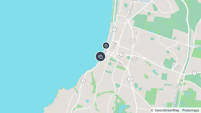 Map of Frankston Coast Guard and nearby items