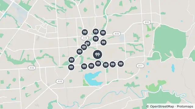 Map of Detours — Reservoir Road, Hope Valley and nearby items
