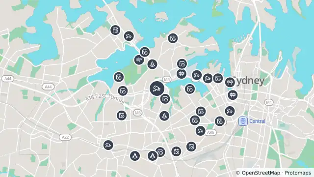 Map of City West Link (Lilyfield) and nearby items